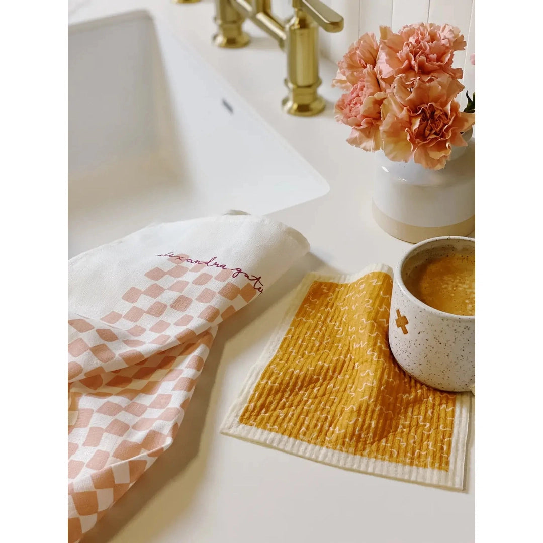 Swedish Sponge Cloth and Tea Towel Gift Set - Alexandra Gater x Ten & Co