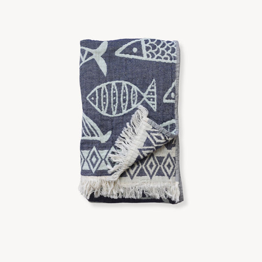 Turkish Towel Large - Fish Family