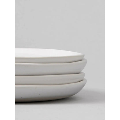 The Salad Plates (4-Pack) - Speckled White by FABLE