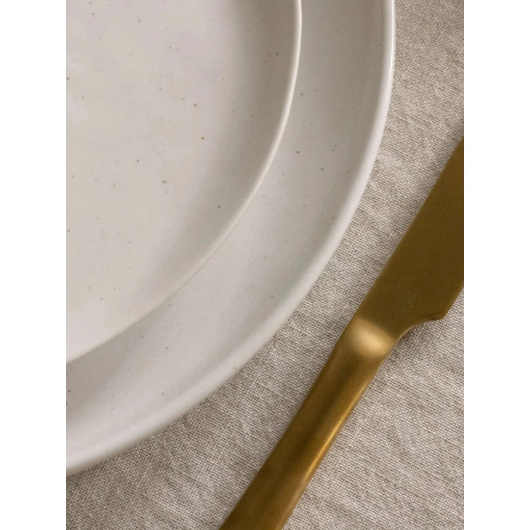 The Salad Plates (4-Pack) - Speckled White by FABLE