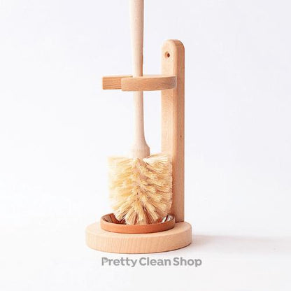 Toilet Brush Vegan in Wooden Stand by Redecker