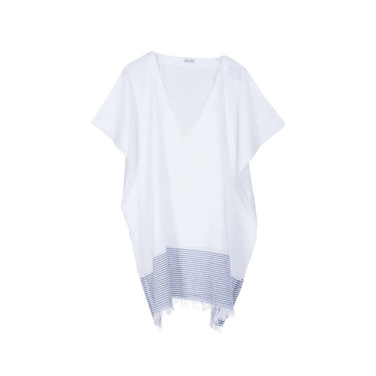 Turkish Cotton Beach Cover up - White - Lualoha