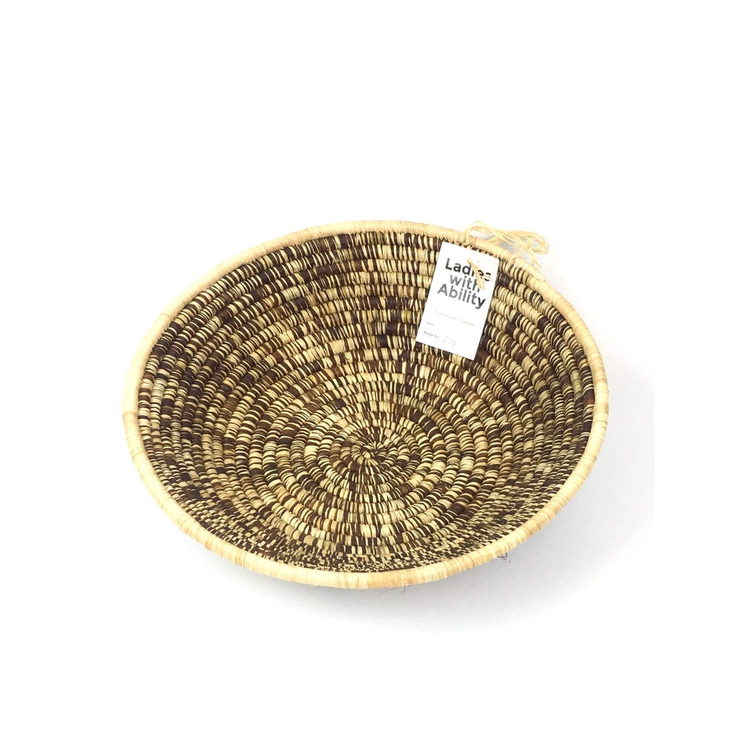 Ugandan Raffia Basket - Speckled - by Women with Abilities