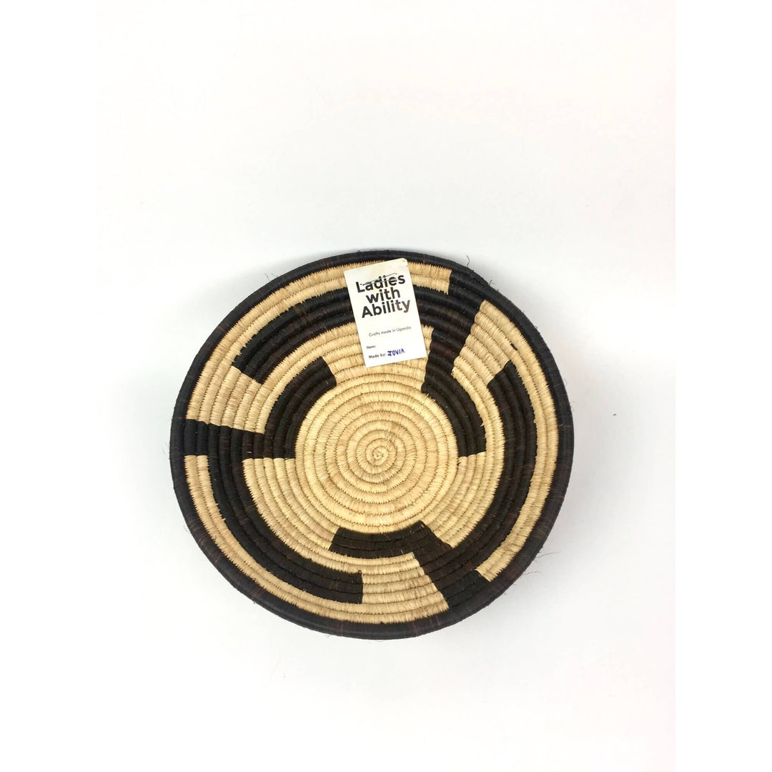 Ugandan Raffia Basket - Zig Zag - by Women with Abilities