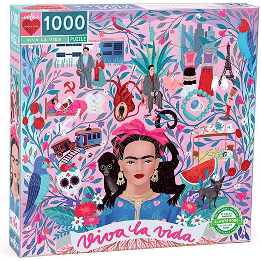 Viva la Vida 1000 Piece Square Puzzle by eeBoo Games Eeboo Prettycleanshop