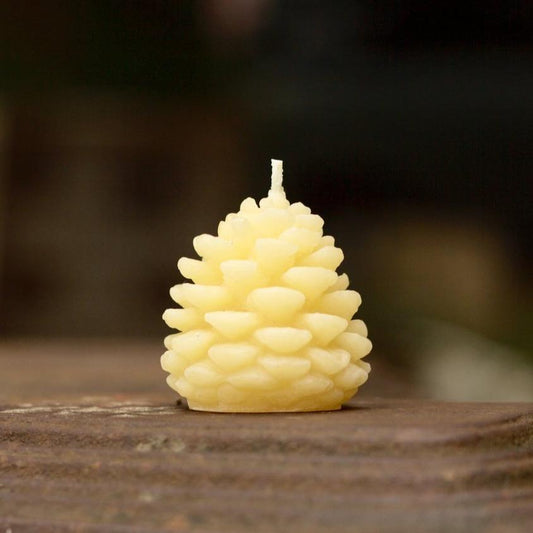 Pine Cone Beeswax Candle Holiday Beeswax works Prettycleanshop