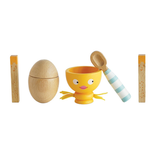 Wooden Egg Cup & Soliders