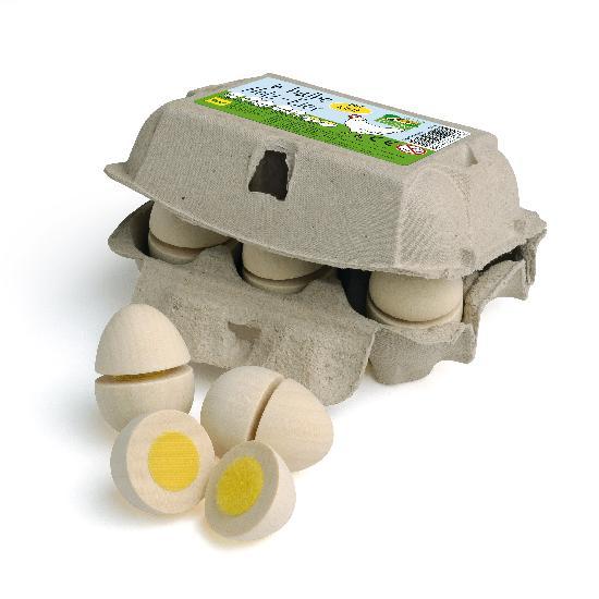 Wooden Eggs to Cut (6 Pack) by Erzi