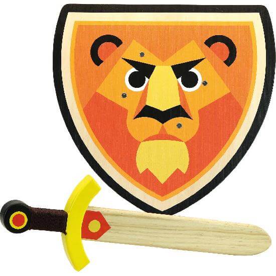 Wooden Shield and Sword “Lion" by VILAC