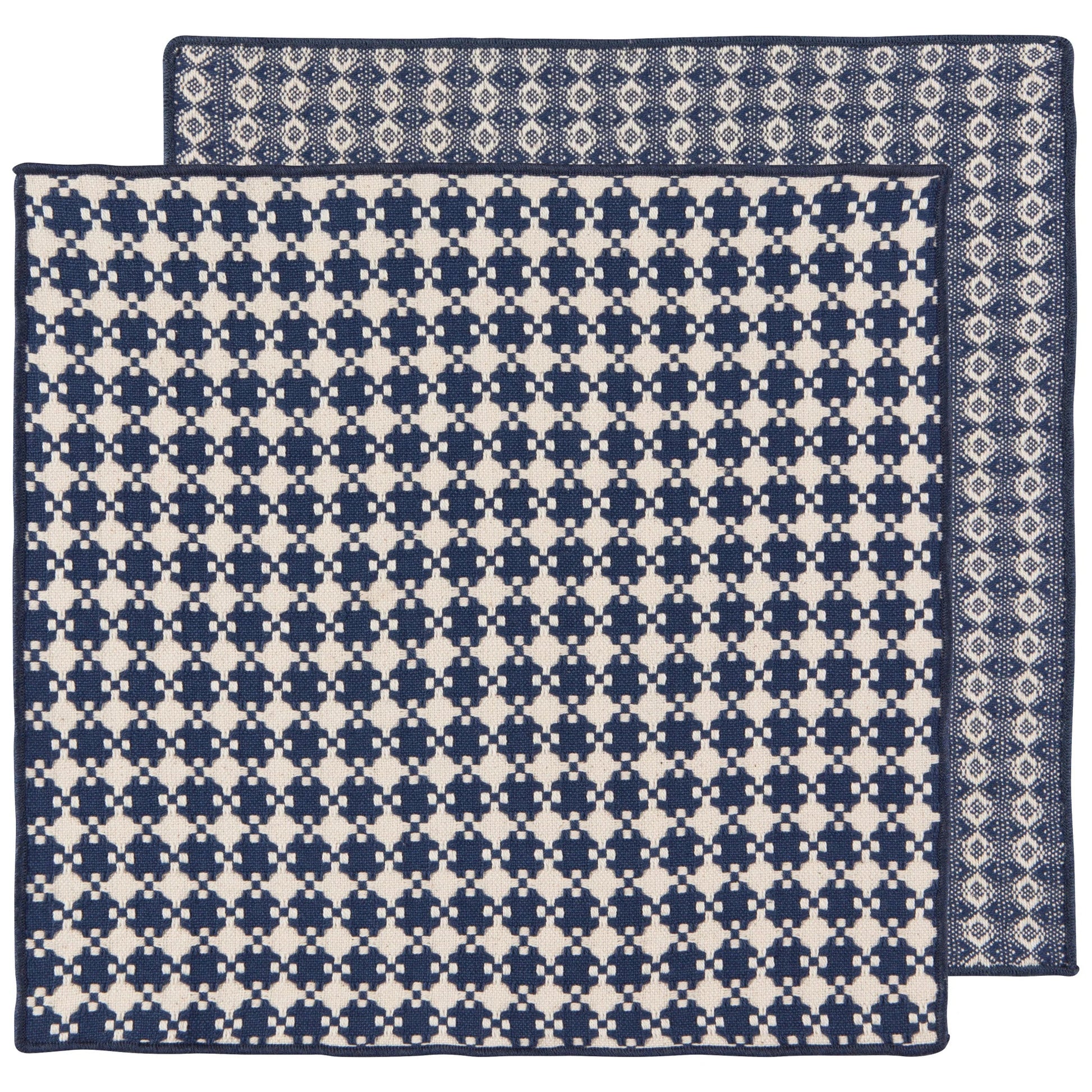 Woven 100% Cotton Dishcloths Set of 2 - Midnight