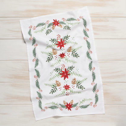 Tea Towel 100% Cotton - Poinsettia