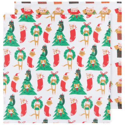 Tea Towels Floursack 100% Cotton - Holiday Sets of 2