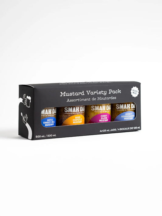 Smak Dab Black Variety Pack - Gourmet Mustard