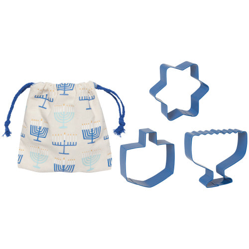 Cookie Cutters Stainless Steel.- Bright Hanukkah Set of 3