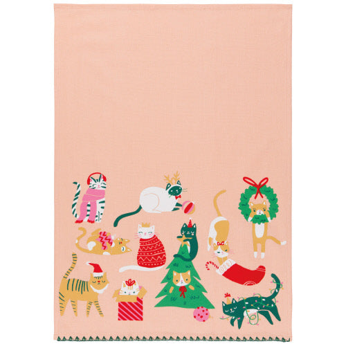 Tea Towel 100% Cotton - Let it Meow