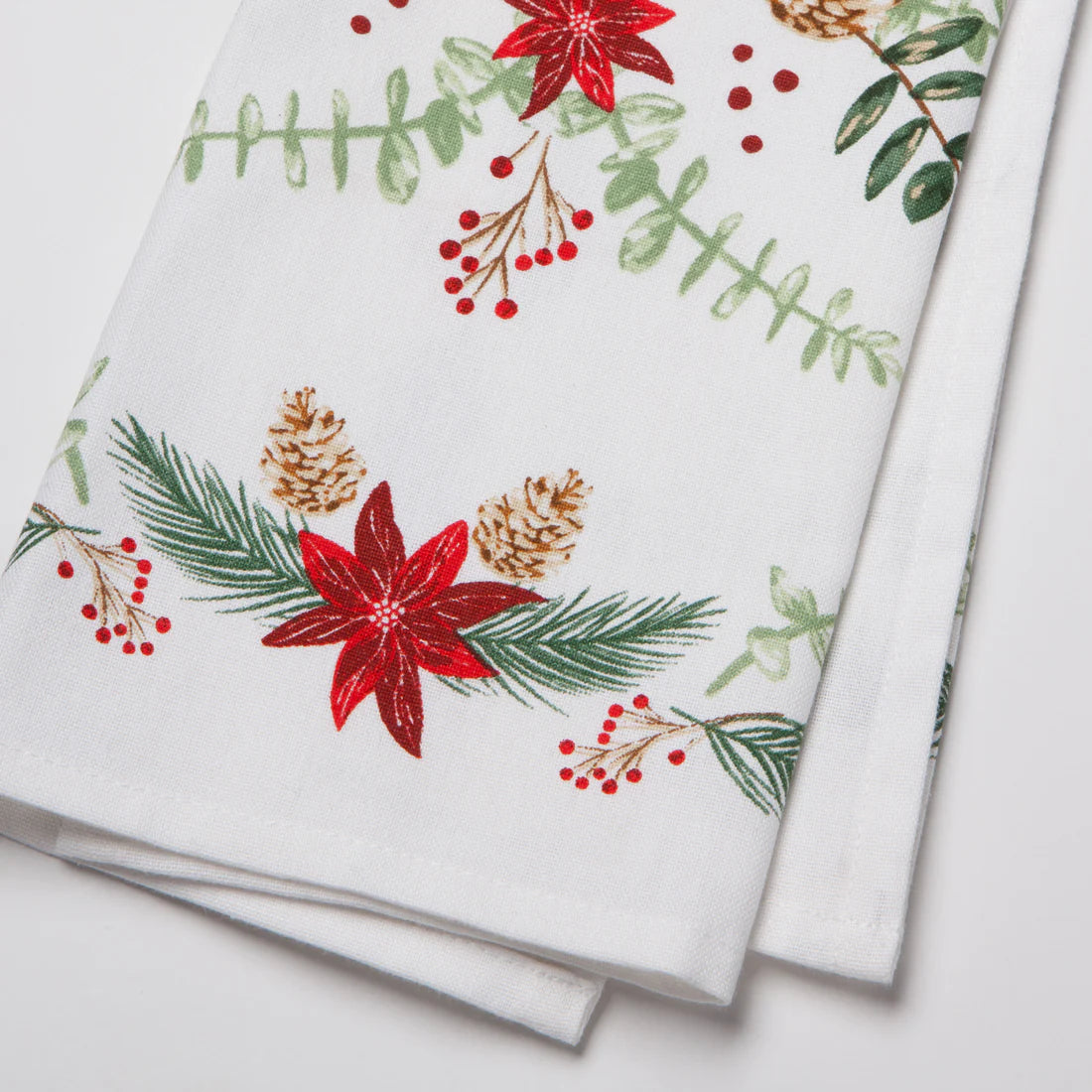 Tea Towel 100% Cotton - Poinsettia