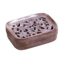 Soap Dish - Soapstone Rectangle -Rosebuds Bathroom Pretty Clean Shop Prettycleanshop